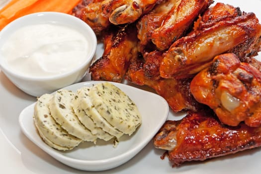 Chicken wings,grilled chicken as a popular finger food
