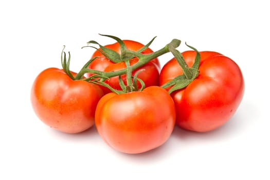 red tomato vegetable isolated on white background
