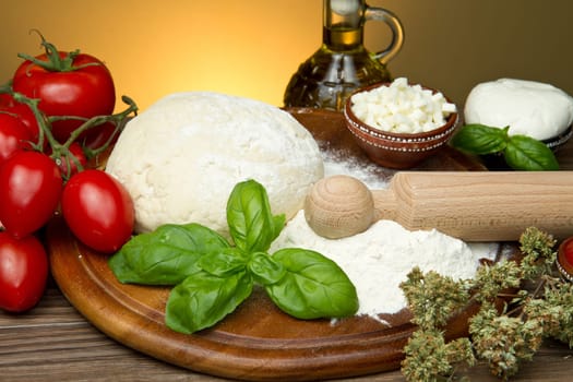 ingredients for homemade pizza