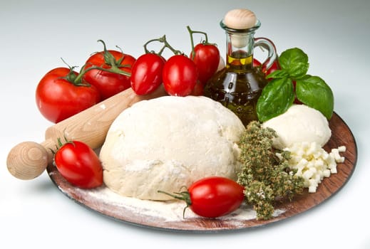 ingredients for homemade pizza