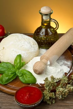 ingredients for homemade pizza