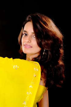 Isolated lovely and sexy young Indian girl