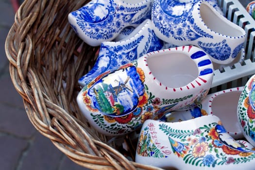 painted wooden shoes from Holland