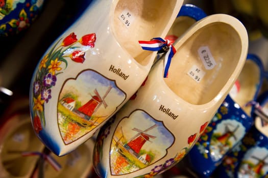painted wooden shoes from Holland