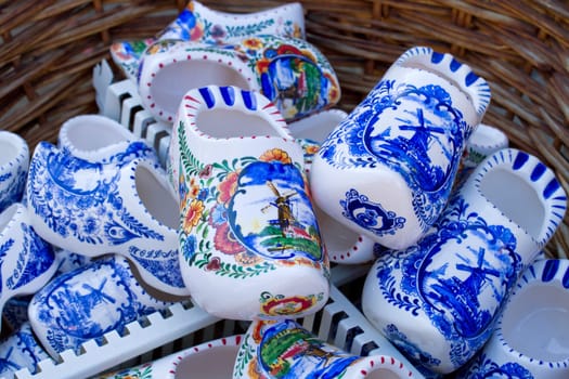 painted wooden shoes from Holland