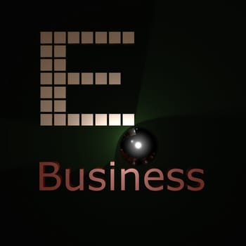 Illustration on the topic of business concepts - e-Business - 3D