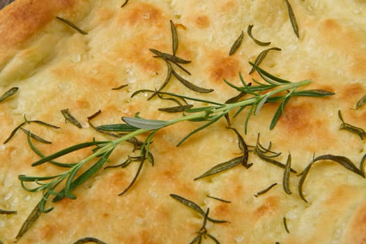 white pizza with fresh rosemary