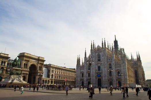 a view of place of Dome of Milan