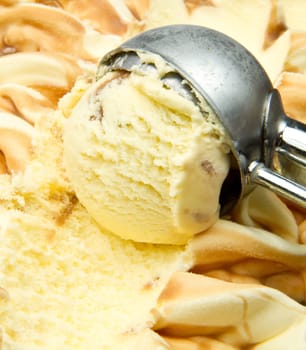 Ice cream with Chocolate decoration