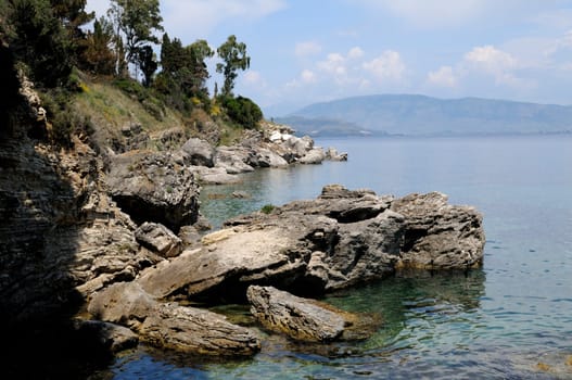 Corfu Island,Greece,View from Corfu Island over the Mediterranean Sea