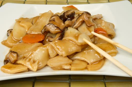 chinese dumplings with mushroom and shrimp