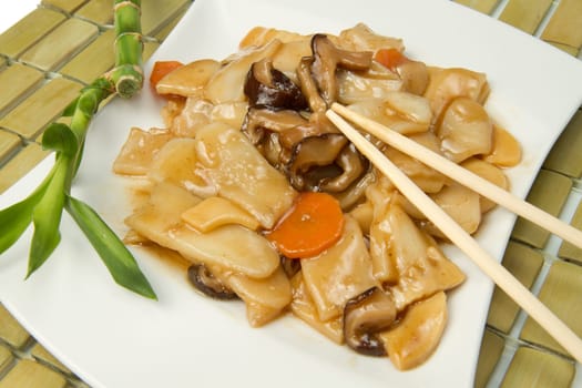 chinese dumplings with mushroom and shrimp