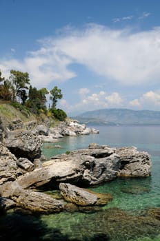 Corfu Island,Greece,View from Corfu Island over the Mediterranean Sea