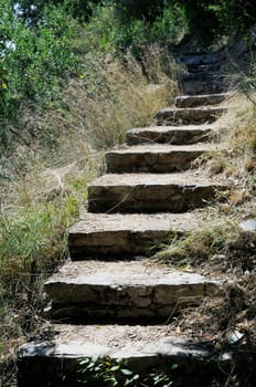 Hiking Trail and Stairs on Corfu Island
