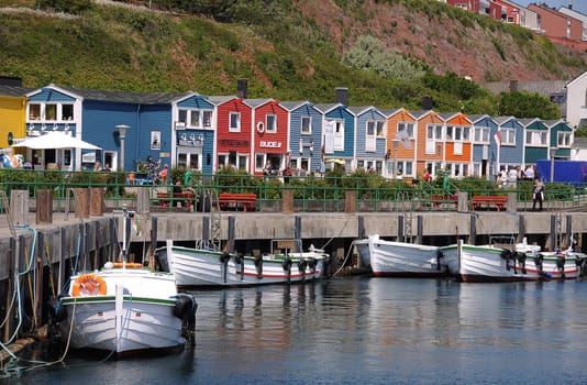 Lobster shacks on Heligoland