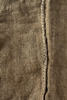 Texture of old hemp bag used for bulk transportation