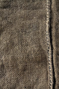 Texture of old hemp bag used for bulk transportation