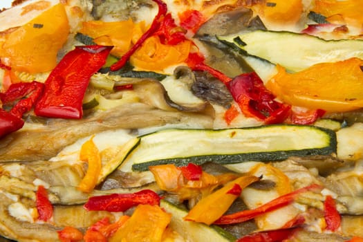 slice of pizza with fresh vegetables