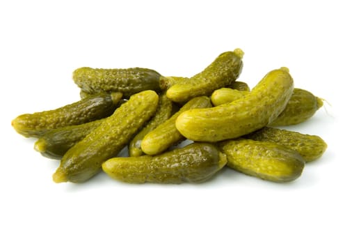 Pickles cucumber isolated on white background