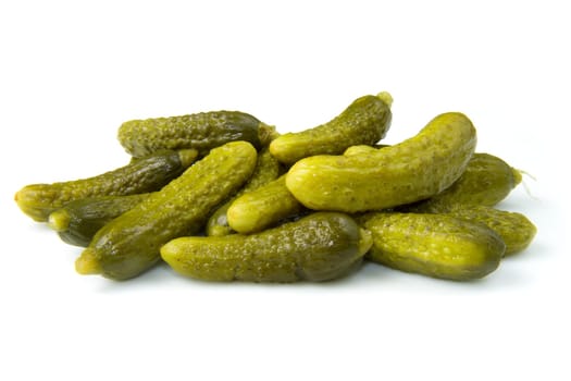 Pickles cucumber isolated on white background