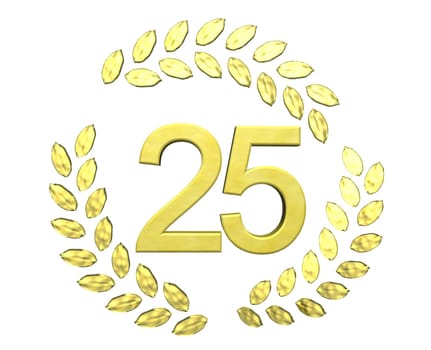 number with laurel wreath