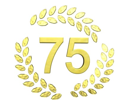 number with laurel wreath