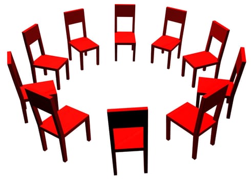 Circle of chairs