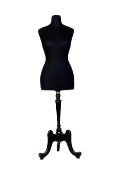 Photo of black mannequin isolated on a over white background