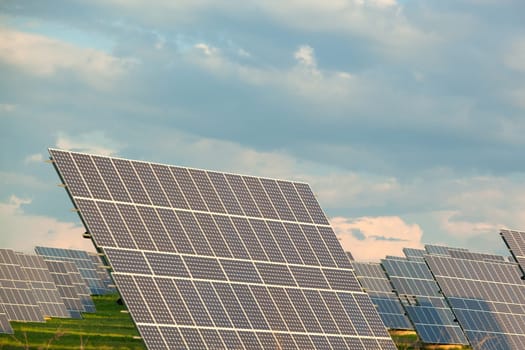 Solar panels collecting sunlight to convert into energy