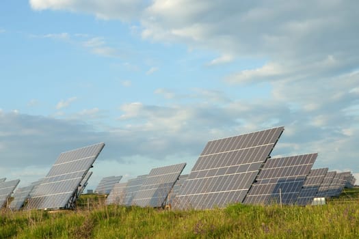 Solar panels collecting sunlight to convert into energy