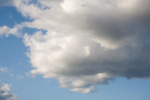 Beautiful clouds seen from the blue sky