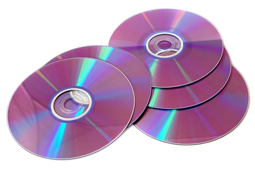 CD background , a over white background