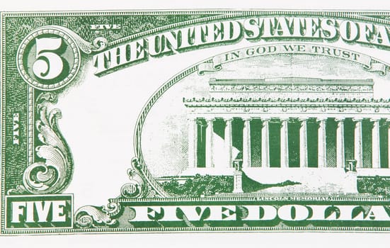 Photo of part of a five-dollar bill