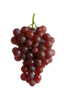 Red grapes isolated on white background
