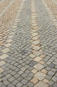 Street pavement in the historic old town of Goslar