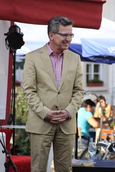 Federal Minister of Defence Thomas de Maizière reads from Alexandre Dumas' "Three Musketeers"" at the Meissen Literature Days 2011"