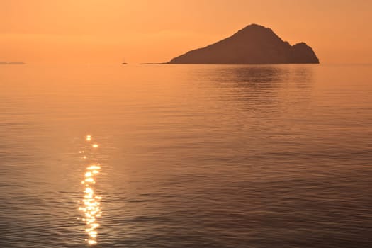 sunrise at sea in Zakynthos island, Greece