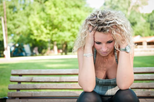 Depression - worried young woman