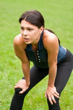 Relax - tired woman after sport