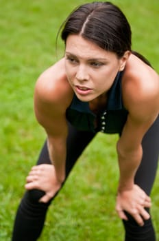 Relax - tired woman after sport