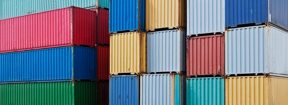 Full frame of Cargo Containers