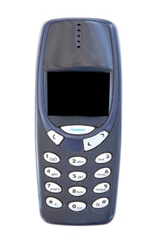 Obsolete mobile isolated on white background