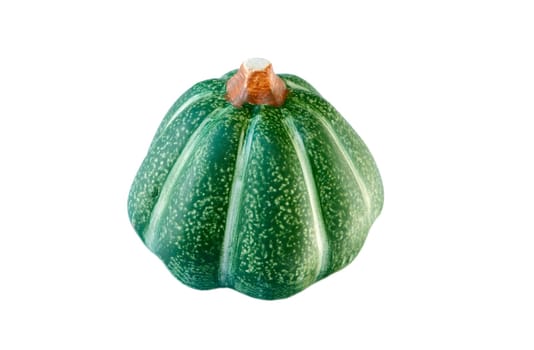 Green pumpkin isolated on a white background