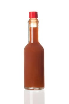 Spice sauce boat on white background with reflection