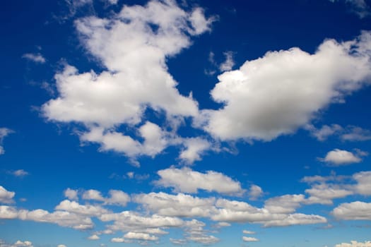 Beautiful clouds seen from the blue sky