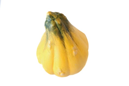 Yellow pumpkin isolated on a white background