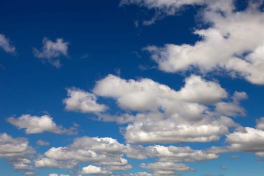Beautiful clouds seen from the blue sky