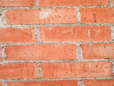 Photo of a plain red Brick wall for background