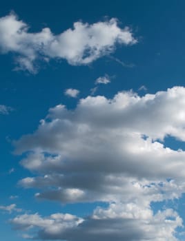Blue sky with white clouds in a precious day