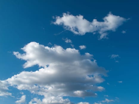 Blue sky with white clouds in a precious day